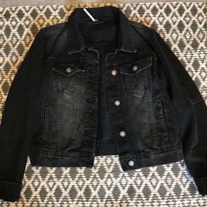 Free people black jean jacket